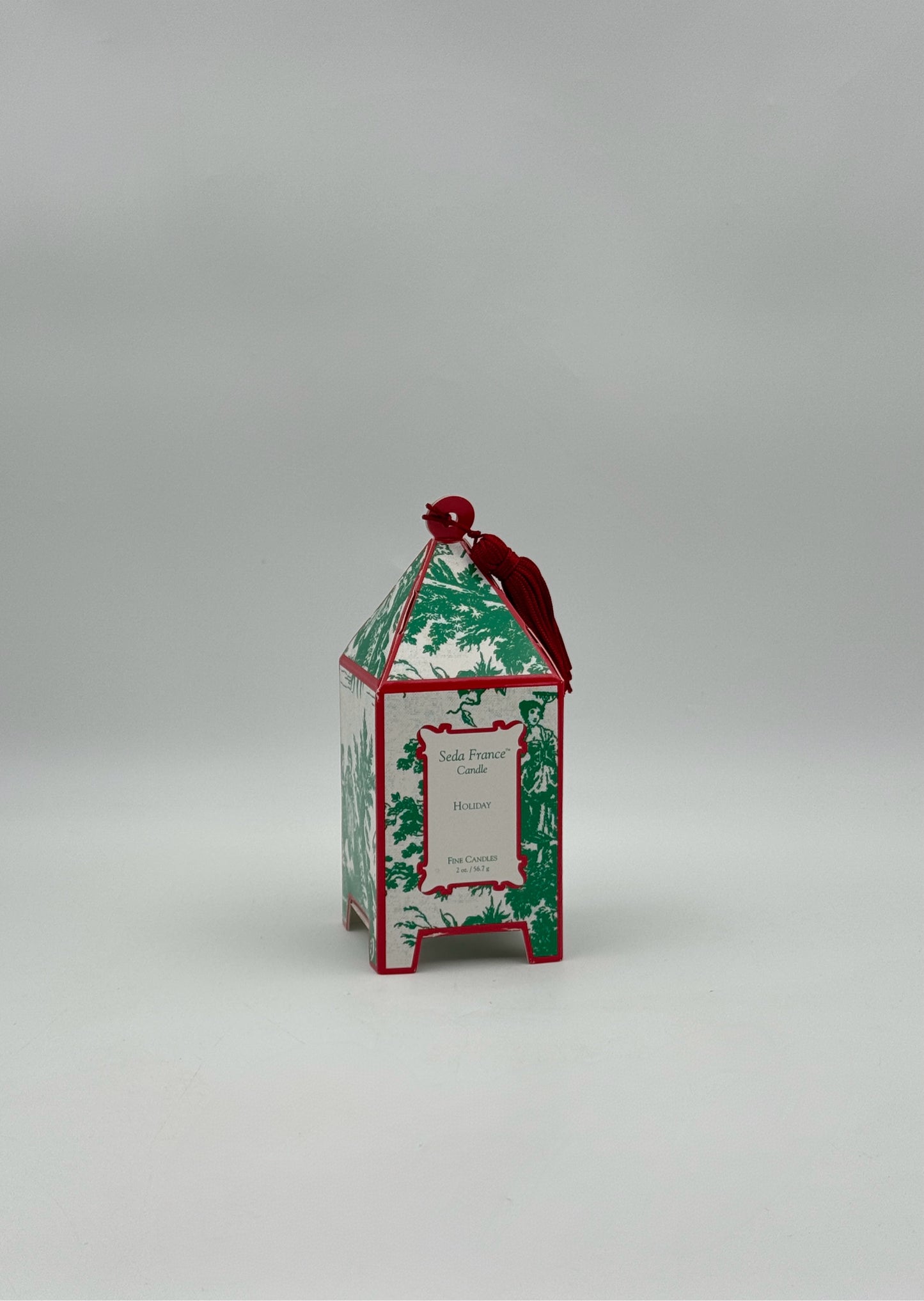 Seda France Holiday Classic Toile Mini Pagoda Box Candle – 2 oz