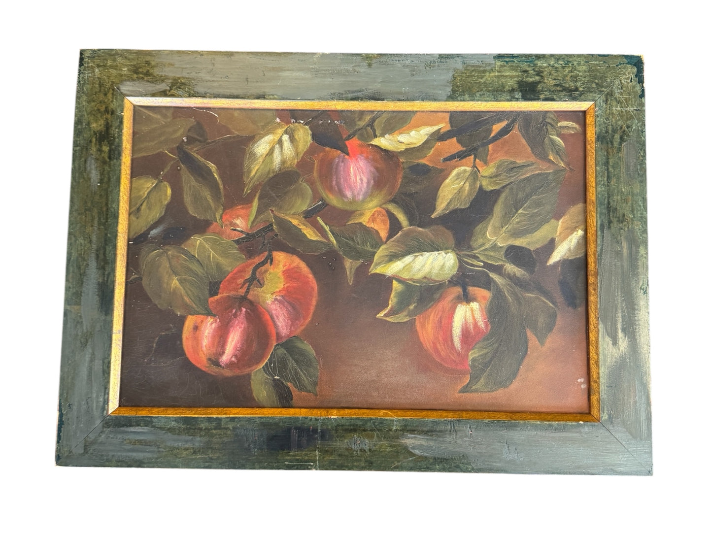 Still Life Painting – Apples in Green Frame