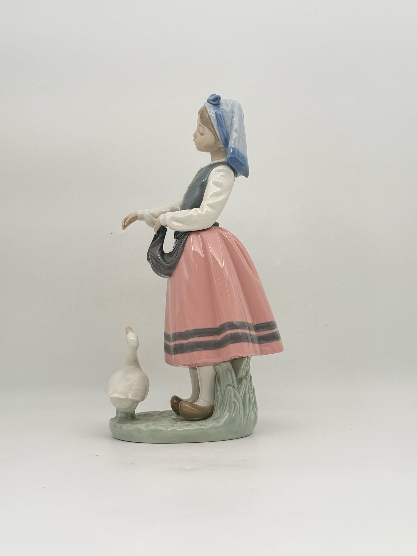 Lladro "Josefa" Girl Feeding Goose Figurine