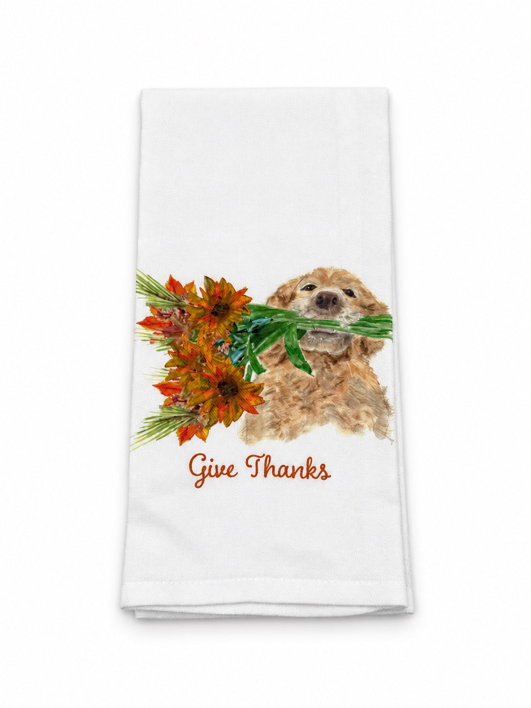 Give Thanks Dog Dishtowel