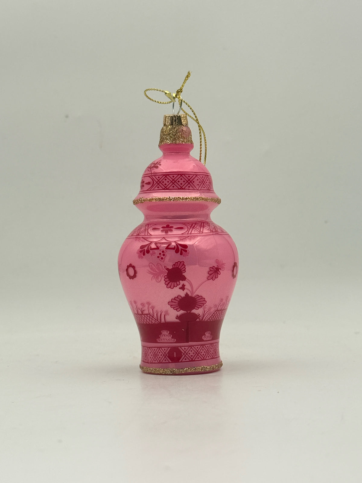 Dark Pink Glitter Ornament