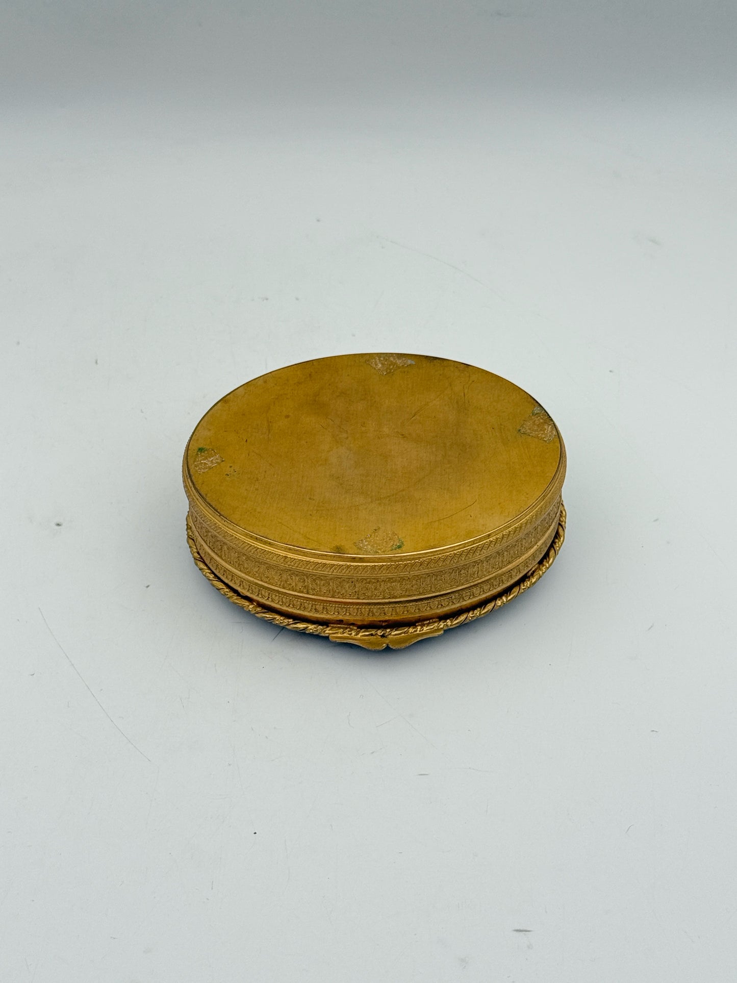 French Gilt Jewelry Casket With Handpainted Portrait Of Napoleon