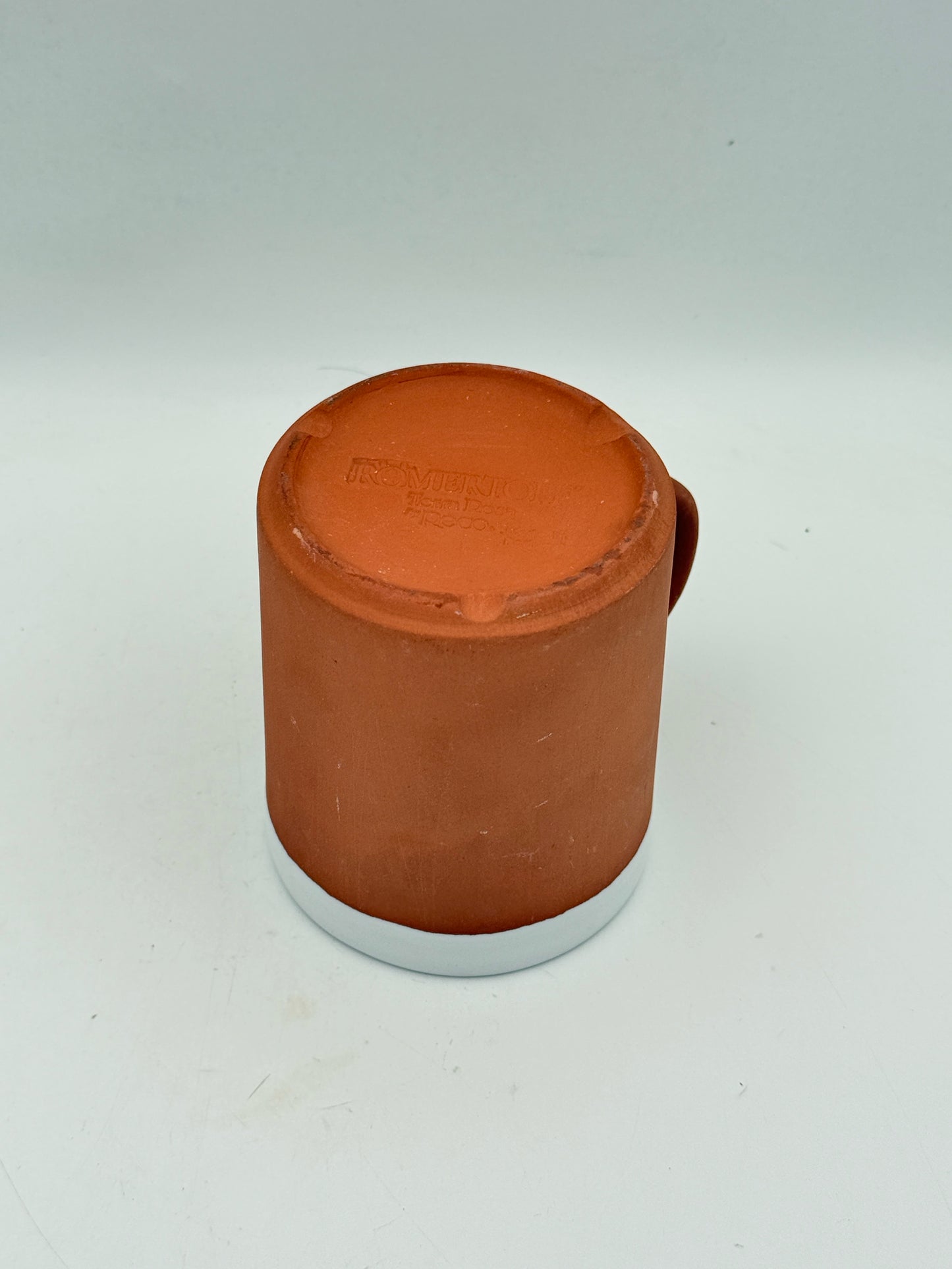 Romertopf White Rim Mugs- Set Of Four