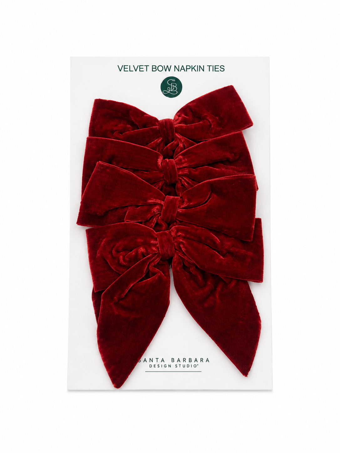 Red Velvet Bow Napkin Ties