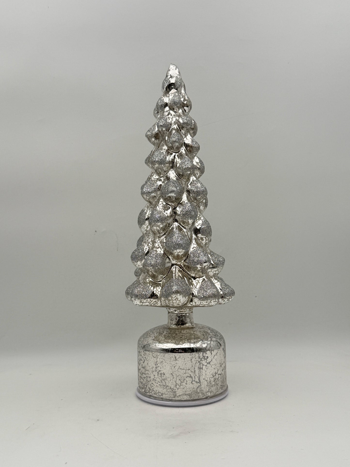 Silver Glitter Revolving Christmas Tree