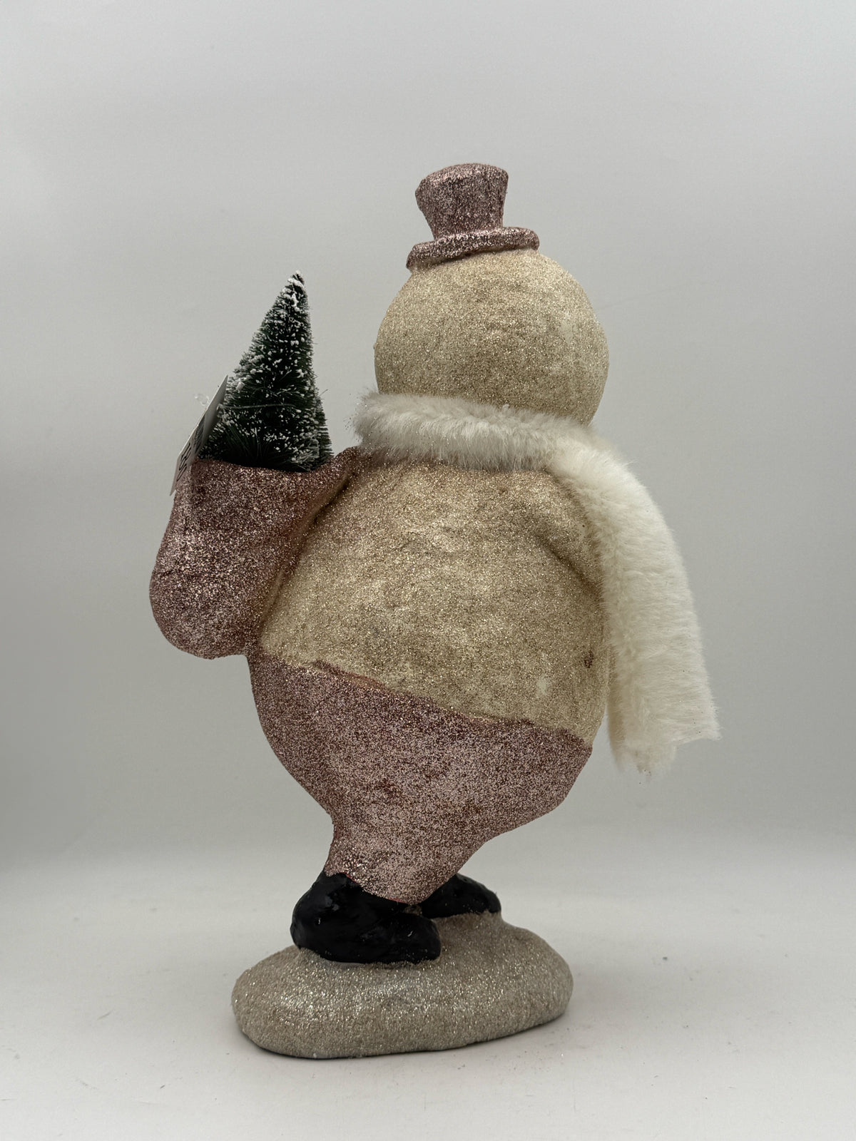 Sparkly Snowman With Christmas Trees