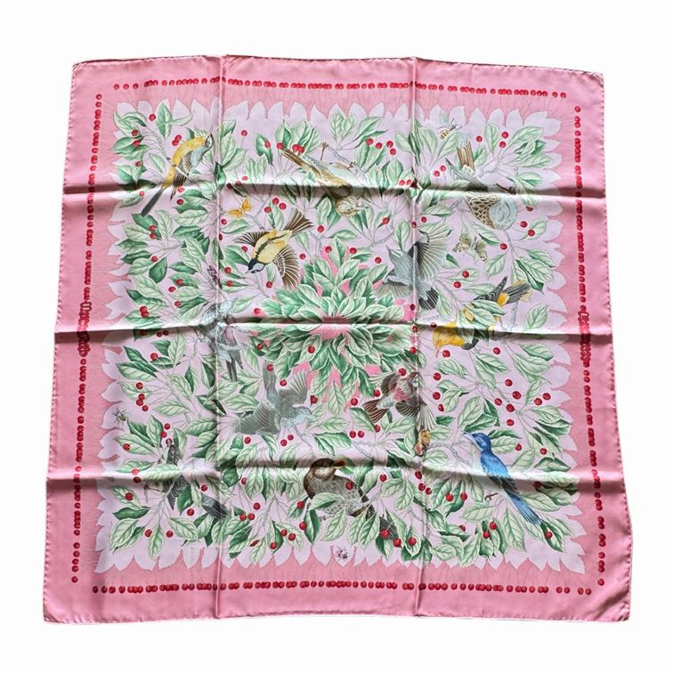 Hermès “Les Merises” Silk Scarf – 90 cm – Antoine de Jacquelot, 1992