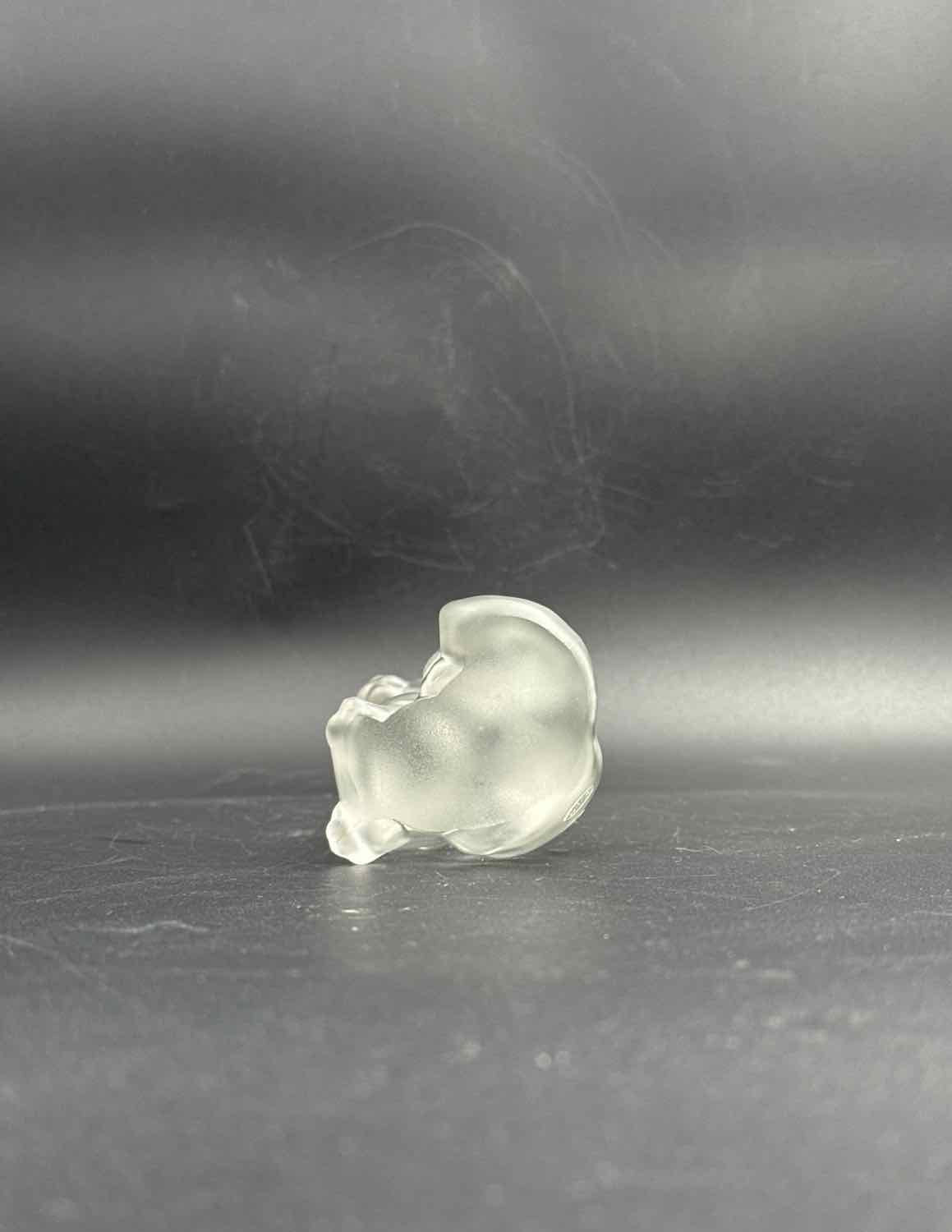 Vintage Fenton Glass Cat Figurine Paperweight Frosted Art Glass Decor