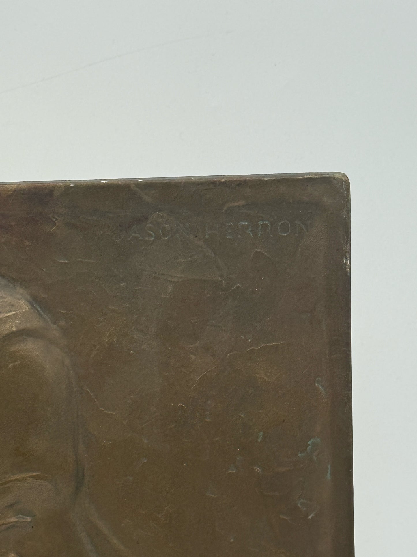 Relief Metal Panel Of A Woman's Portrait By Jason Herron