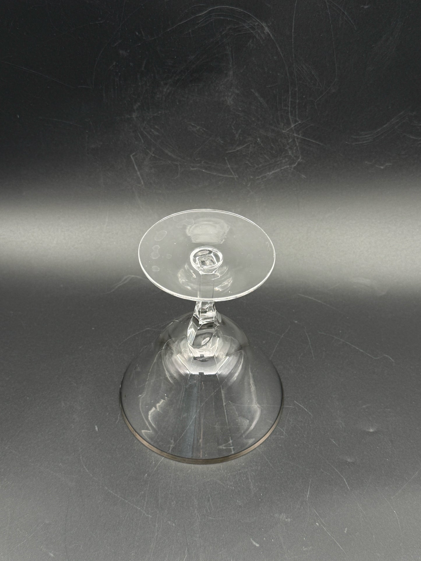 Fostoria Silver Rimmed Martini Glasses- Set Of 6