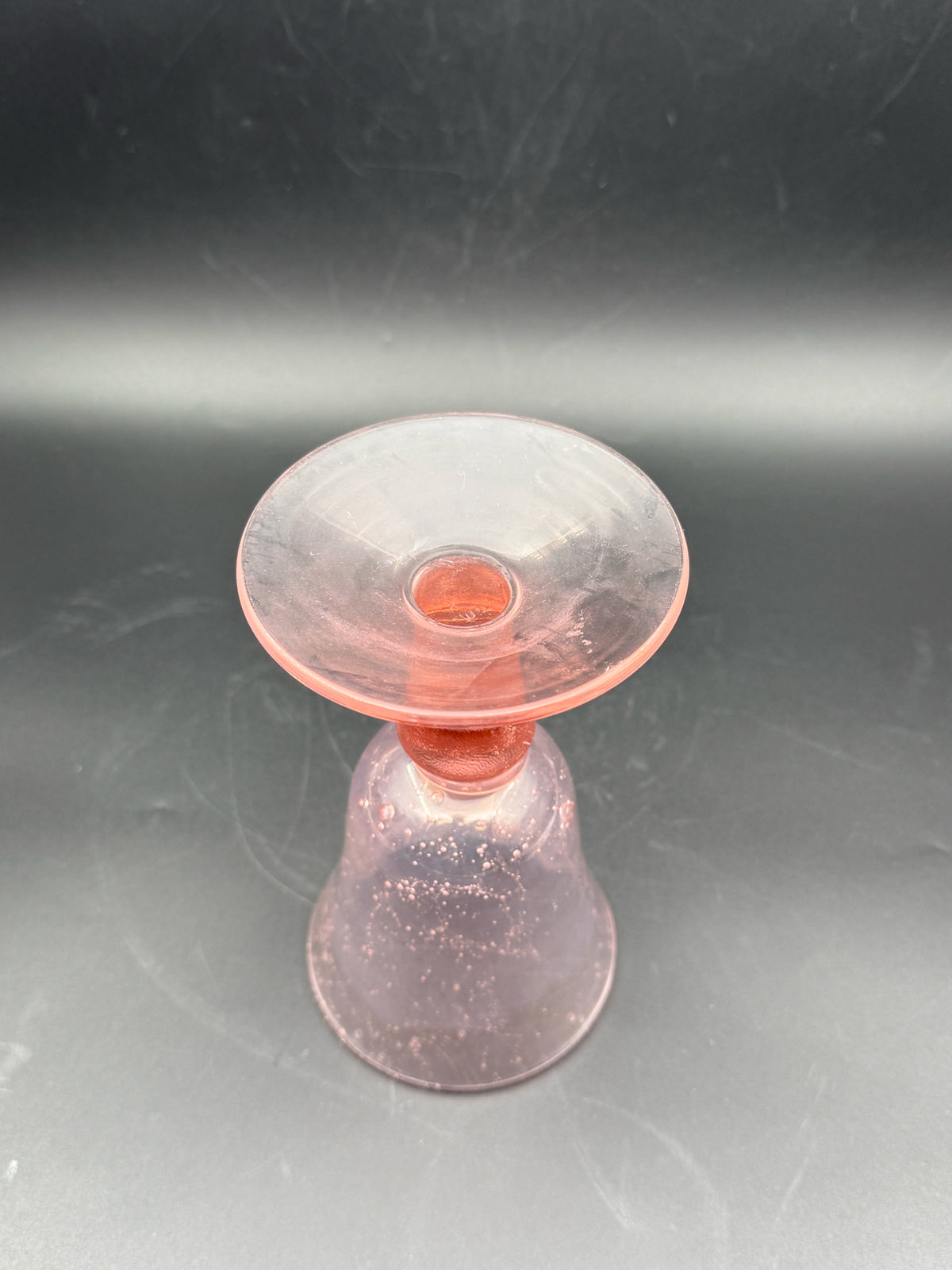 Hand Blown Pink Wine Goblets- Set Of 6