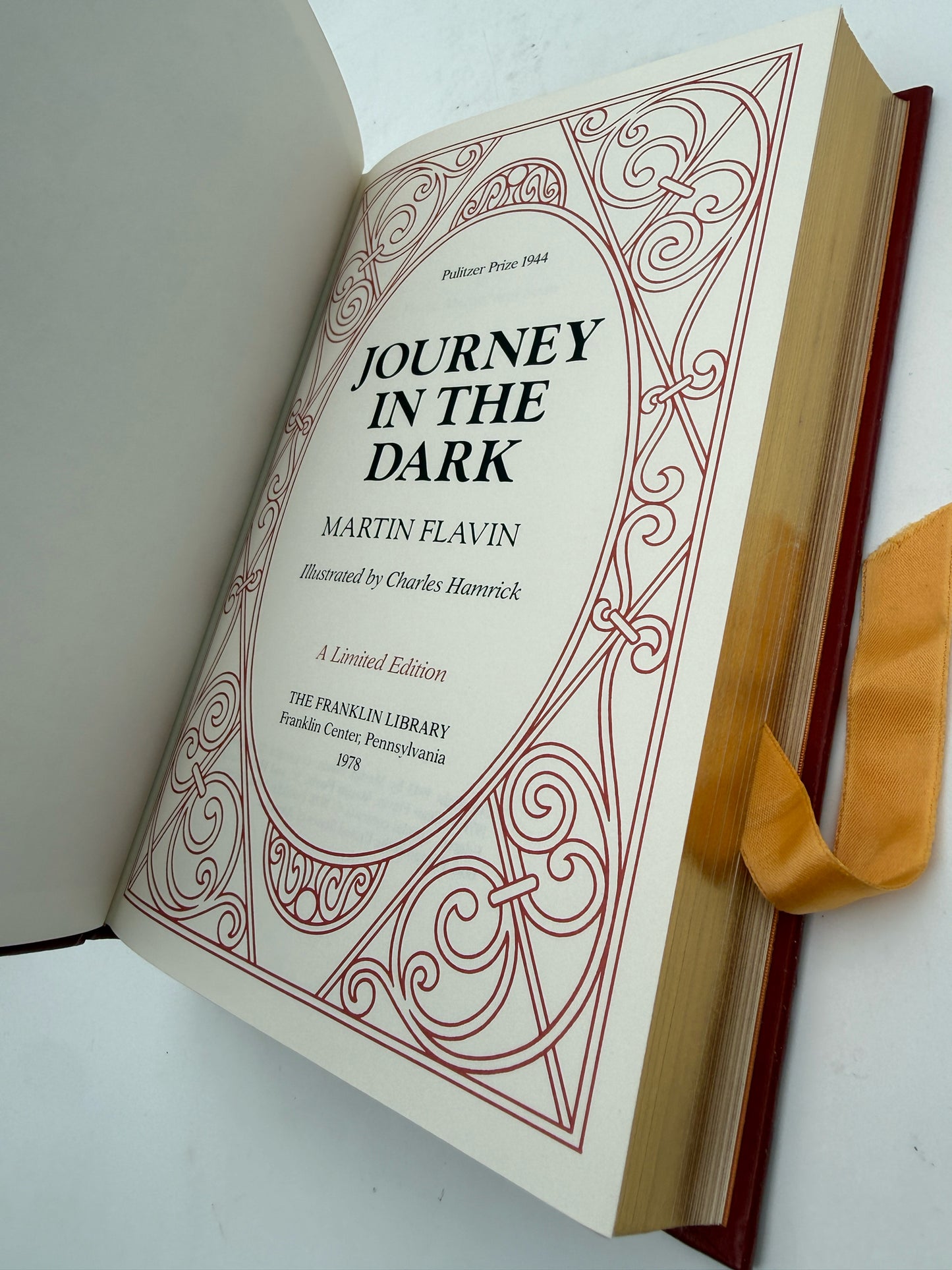 Martin Flavin "Journey In The Dark" Hardcover Book- Franklin Edition