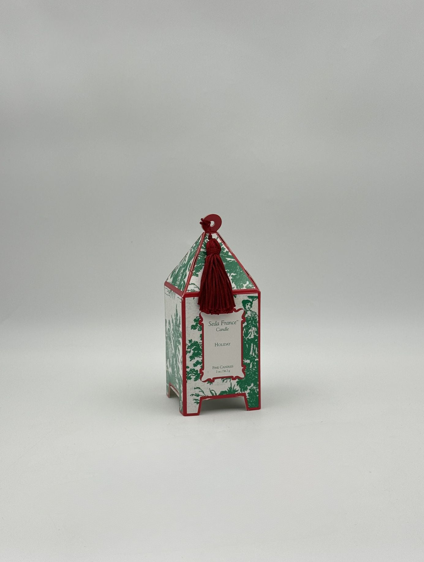 Seda France Holiday Classic Toile Mini Pagoda Box Candle – 2 oz