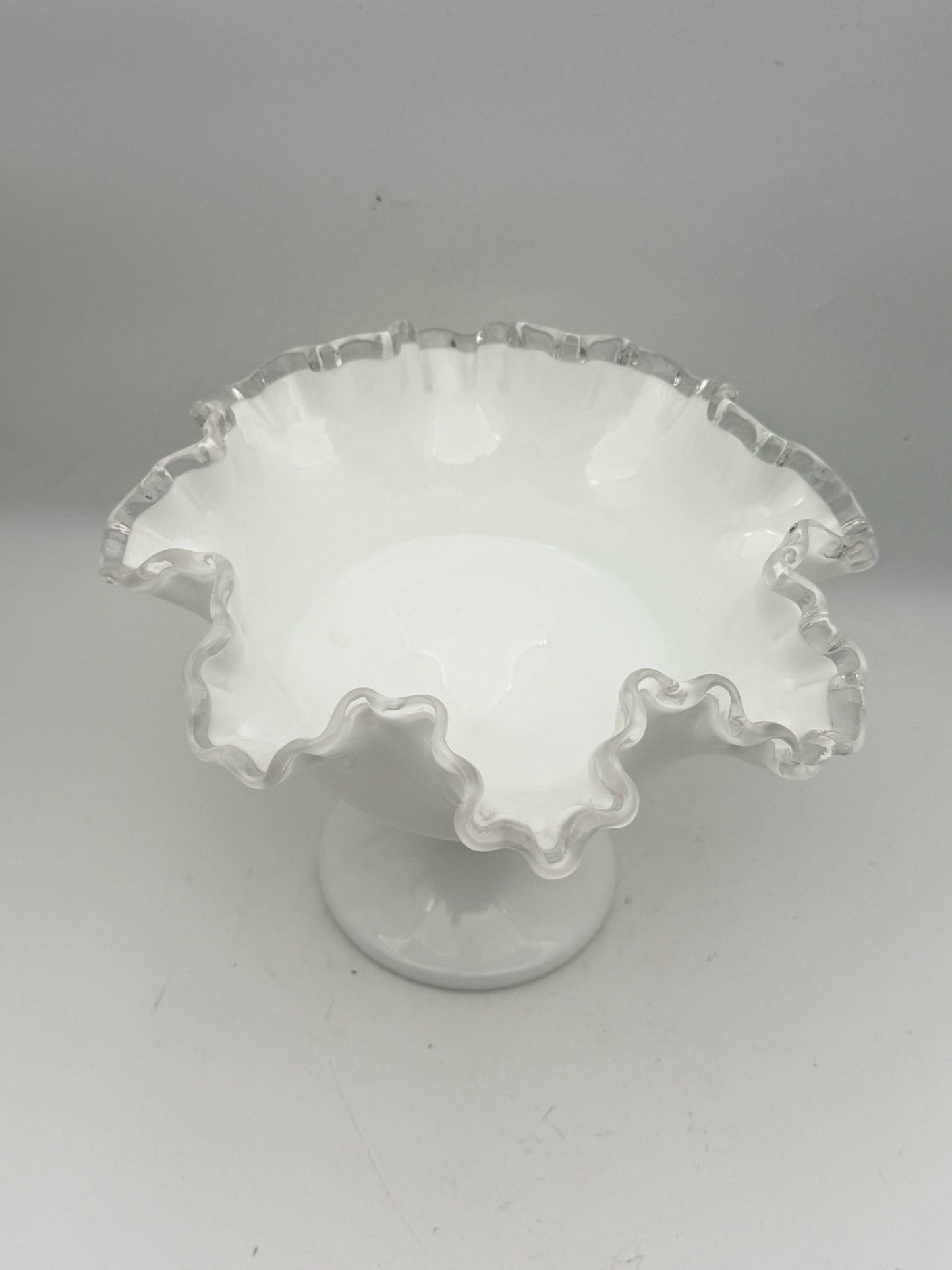 Milk Glass Pedestal Bowl