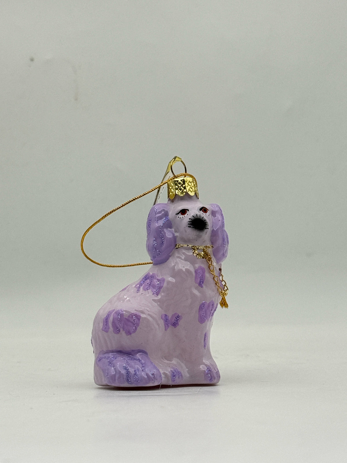 Purple Staffordshire Spaniel Dog Ornament