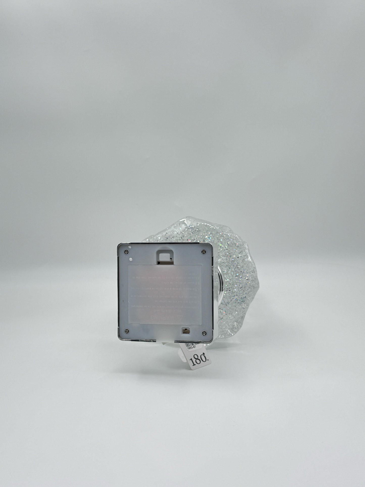 Lighted Swirl Glitter Tree on Silver Base – 180° Holiday Decoration