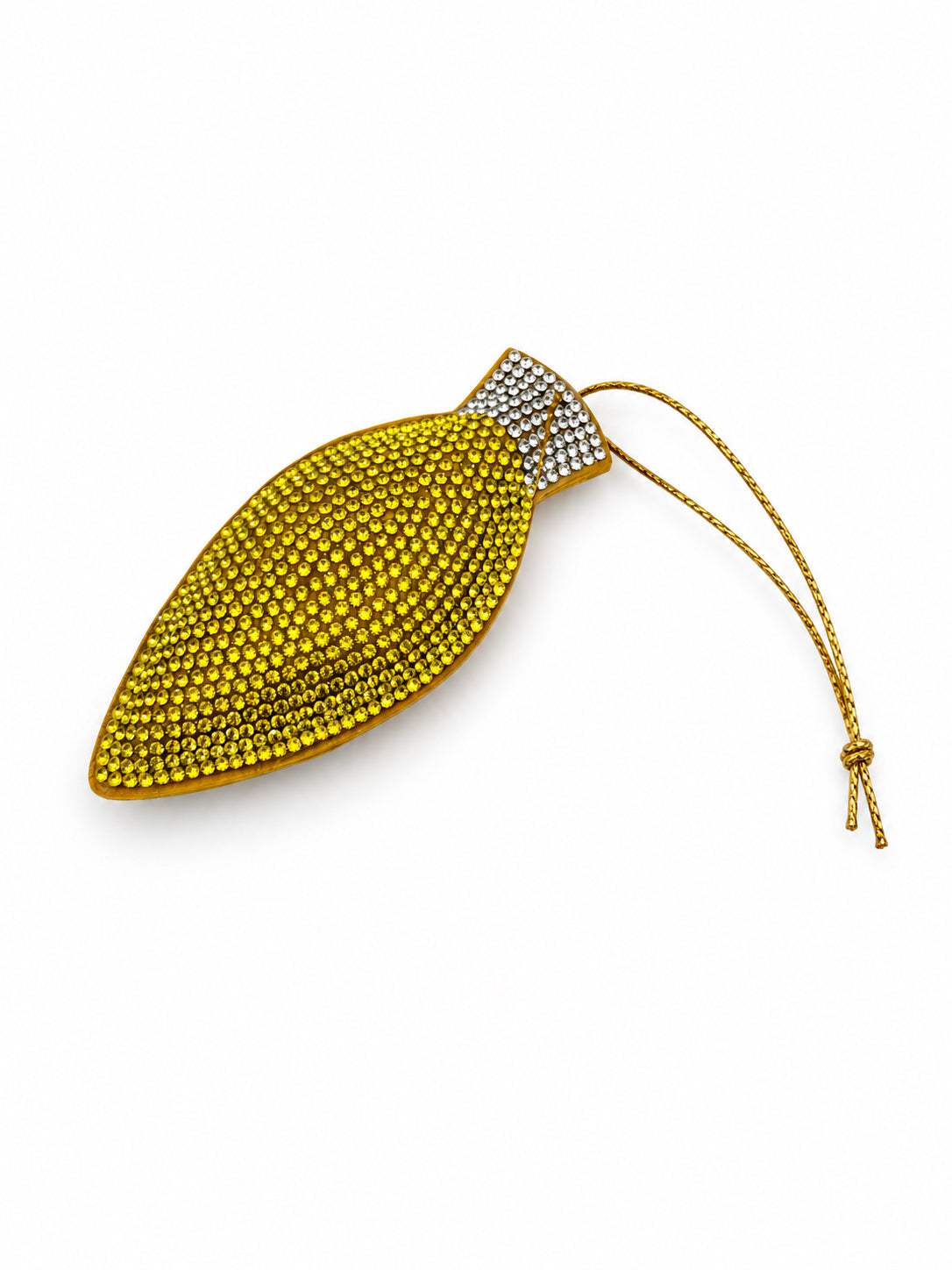 Kurt S. Adler Yellow Rhinestone C9 Bulb Ornament