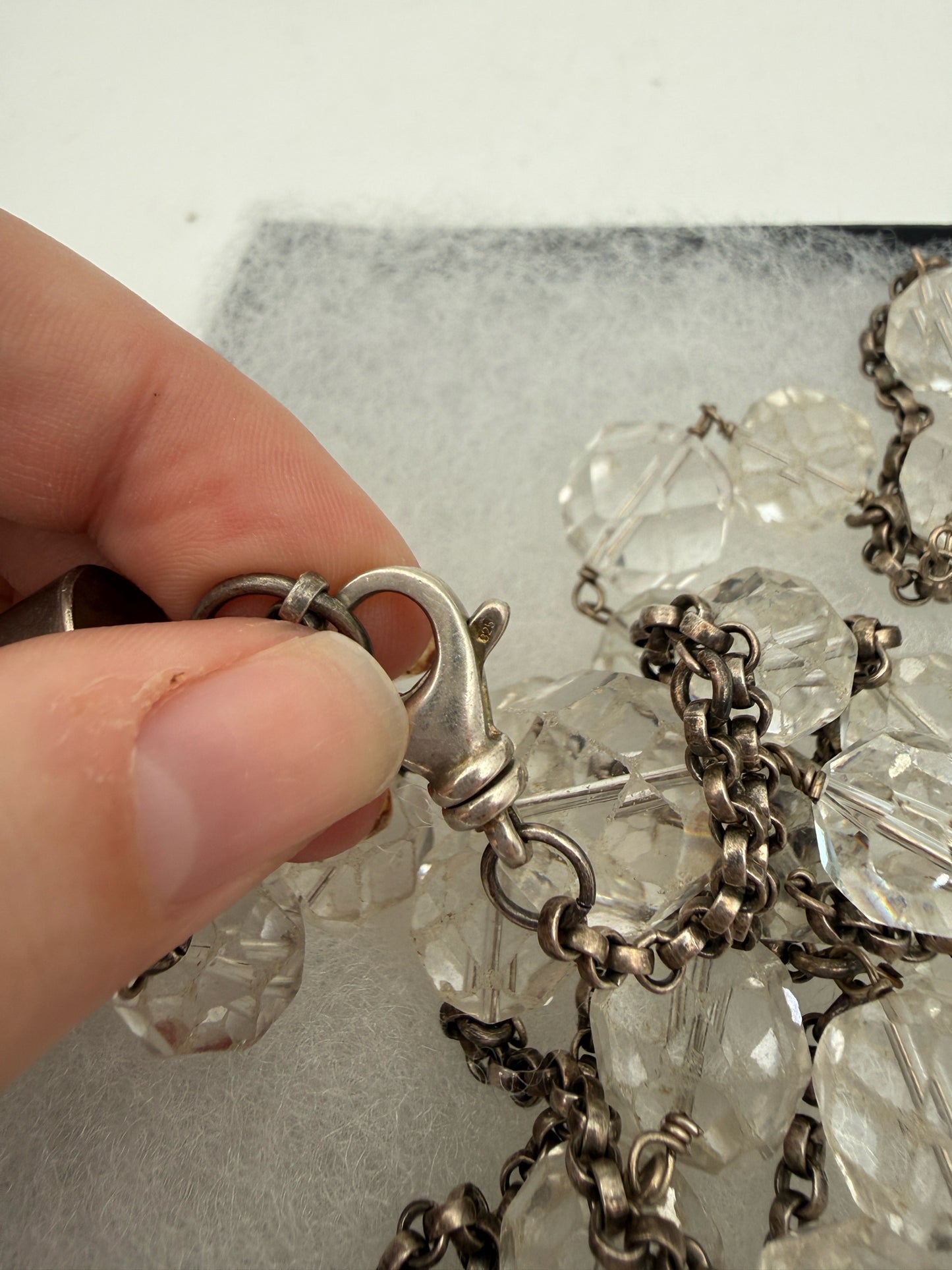 Sterling Silver Necklace With Horn Pendant
