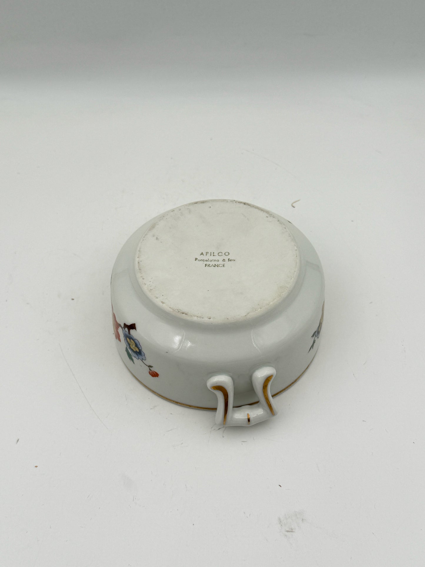 Apilco Covered Floral Dish Made In France