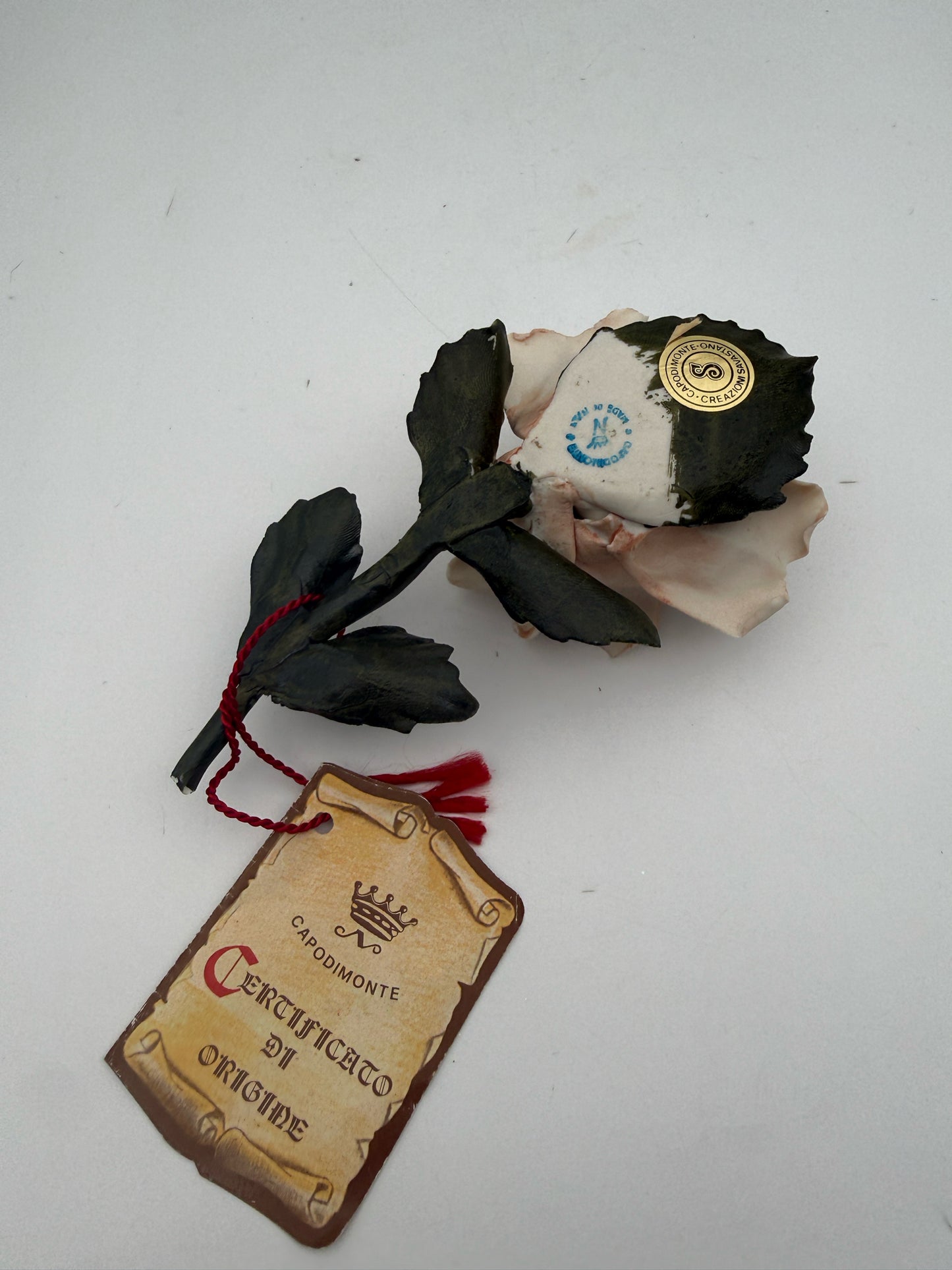 Capodimonte Pink Porcelain Rose