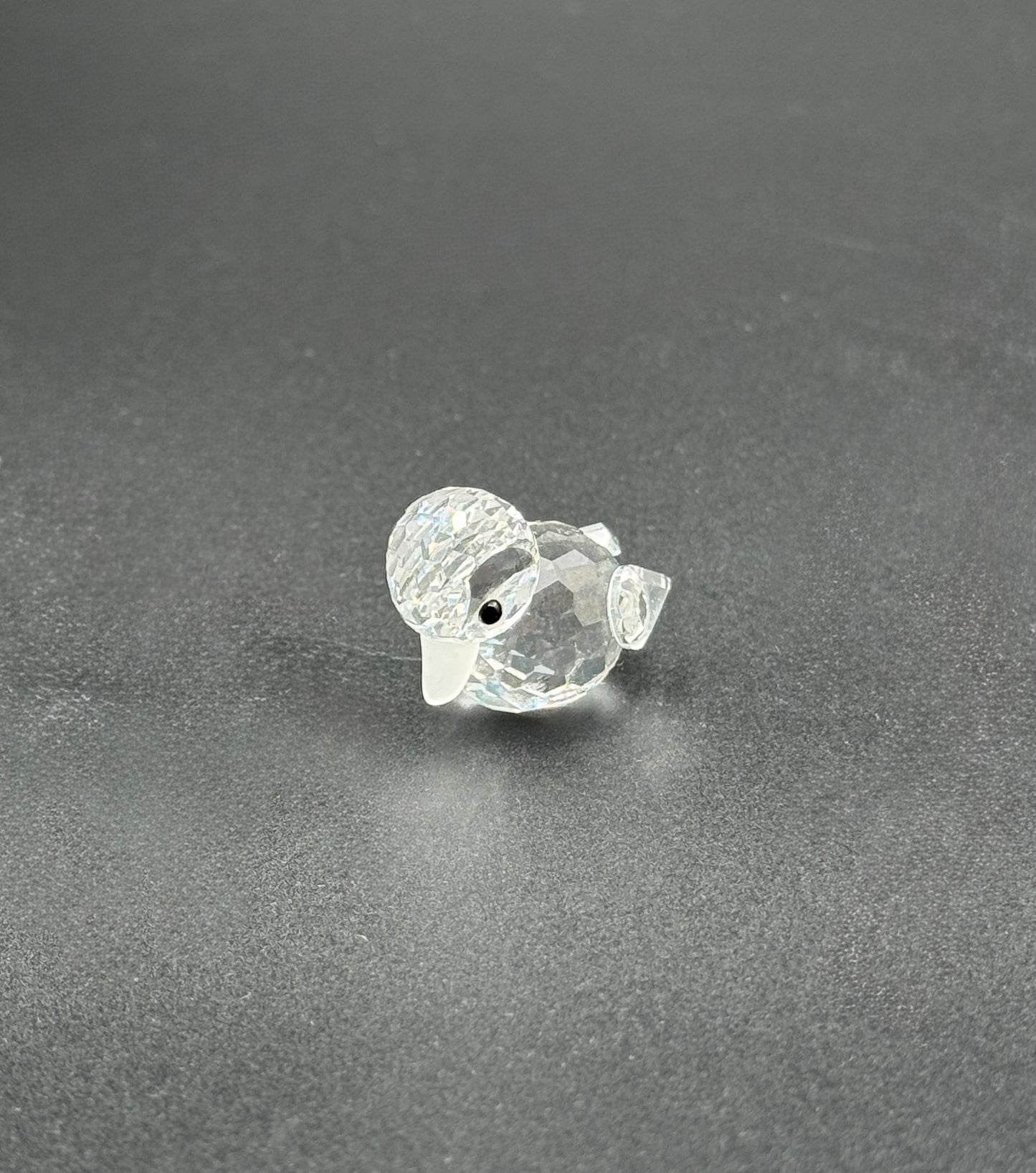 Swarovski Mini Crystal Duck Figurine – Faceted Clear Glass