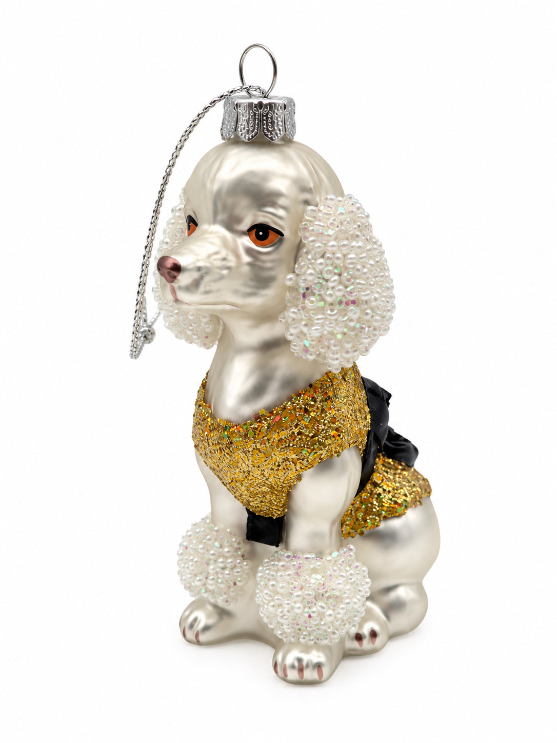 Glitter Poodle Ornament