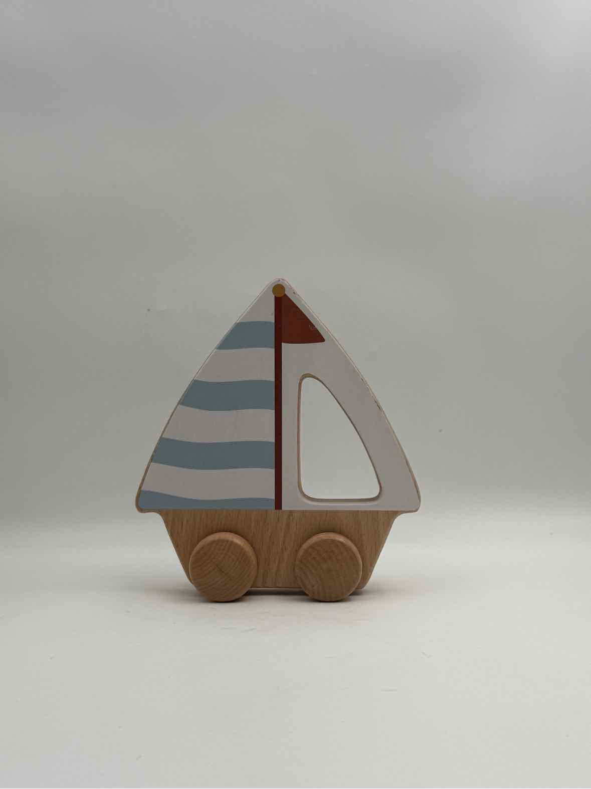 Elegant Baby Wood Sailboat Rolling Toy