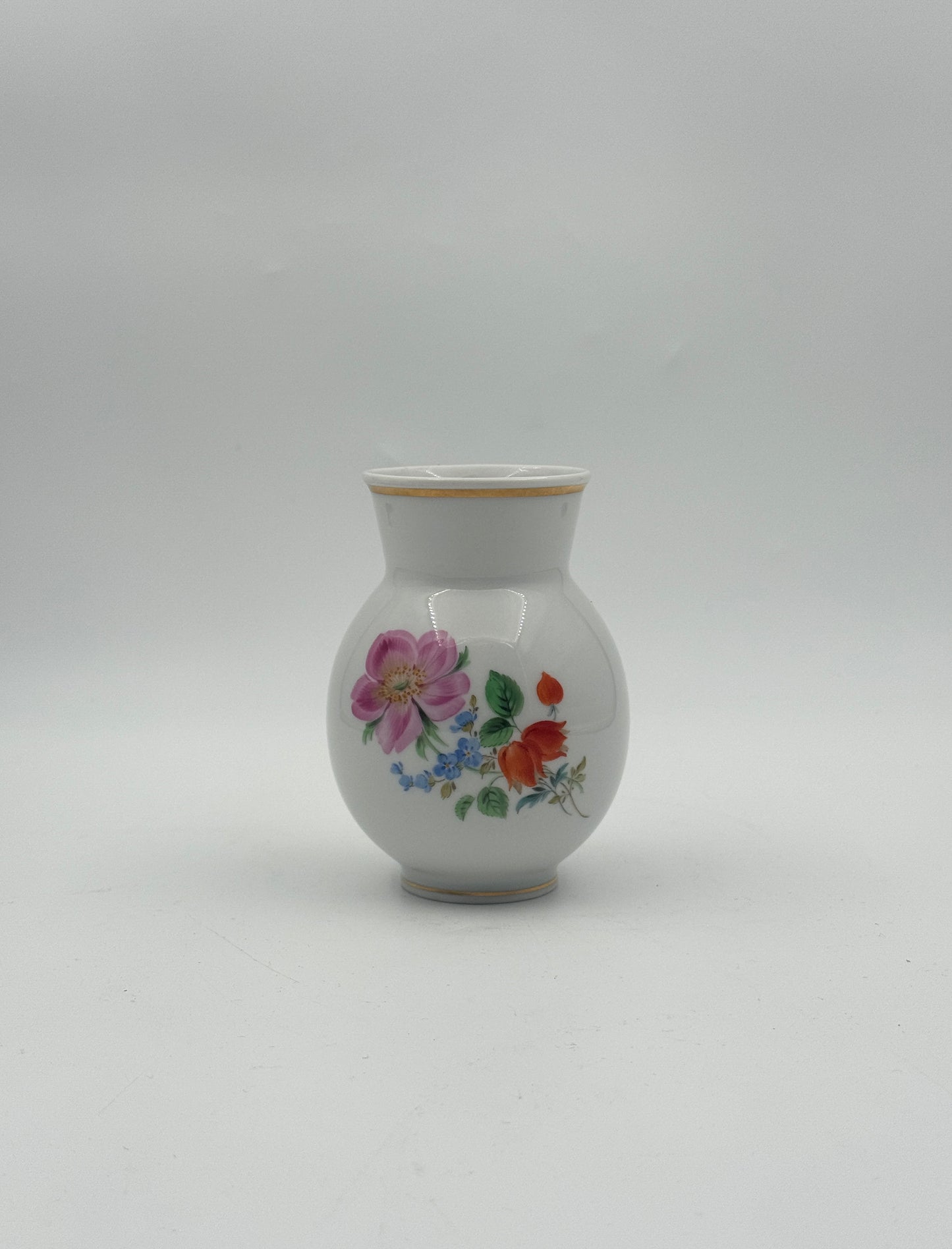 Meissen Floral Porcelain Vase – Hand-Painted