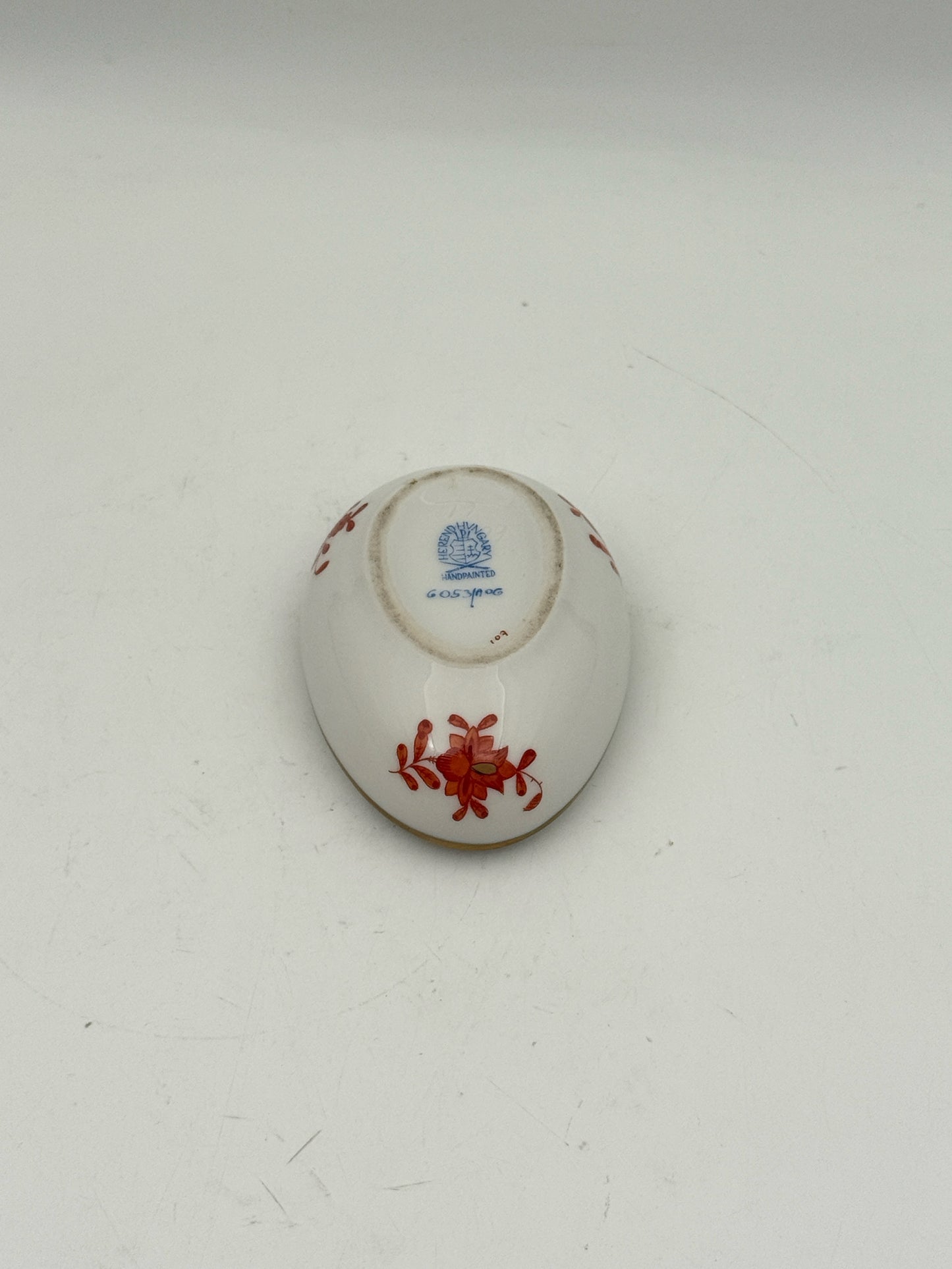 Herend Chinese Bouquet Egg Shaped Box