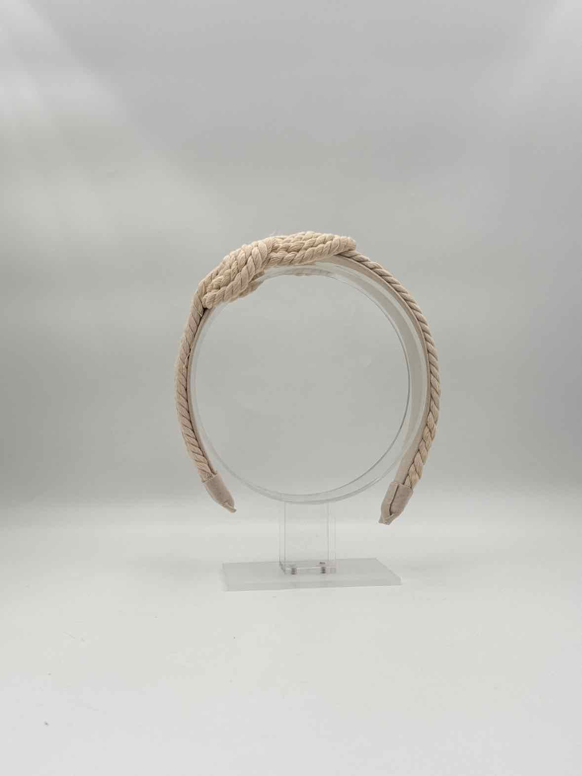 Natural Rope Knotted Headband – Braided Texture Padded Hair Accessory