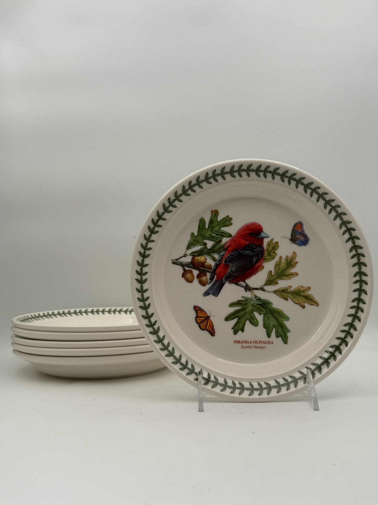 Portmeirion Botanic Garden Birds Dessert Plates- Set Of 6