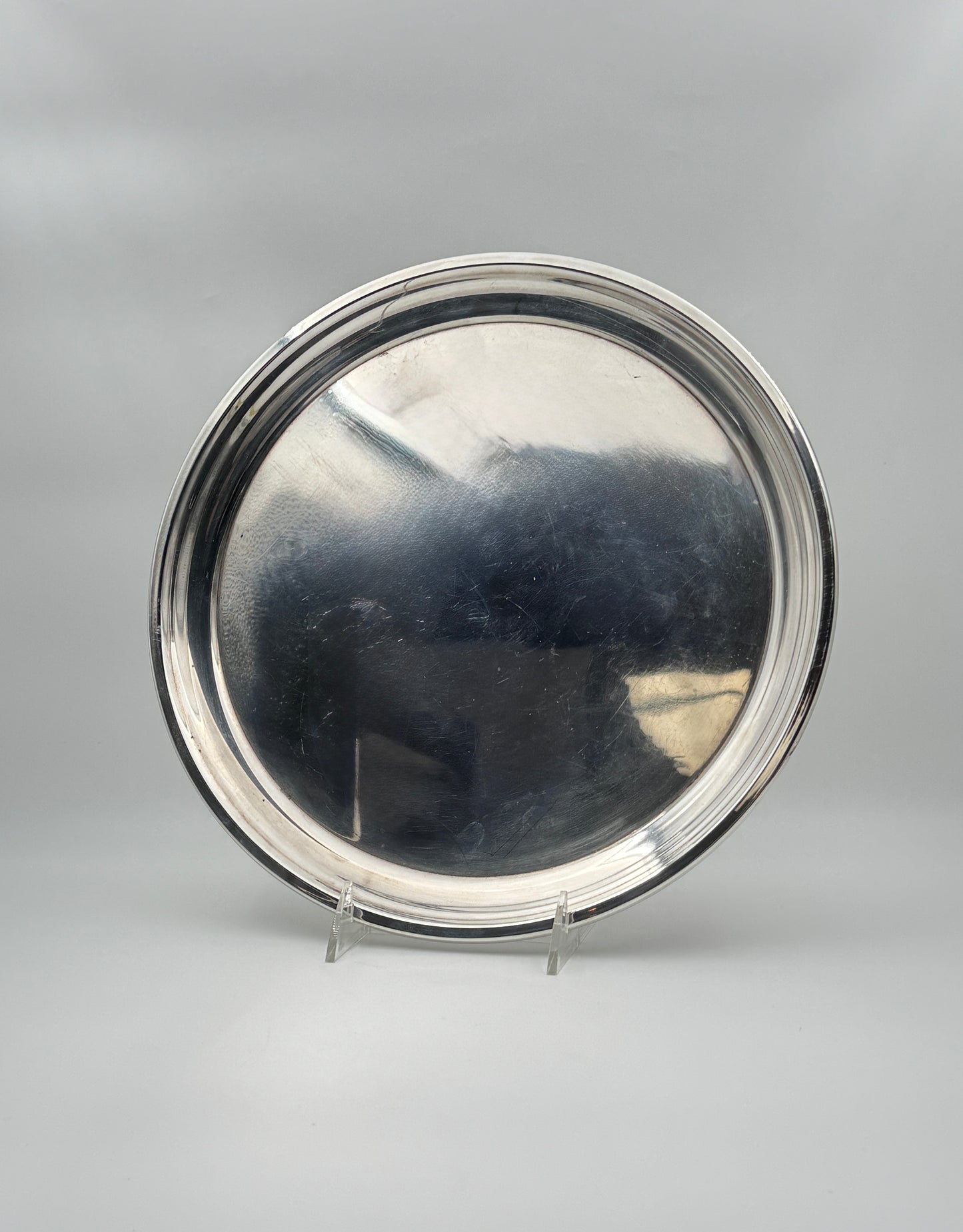 Sterling Silver Round Tray by Poole – Massachusetts – 20th Century