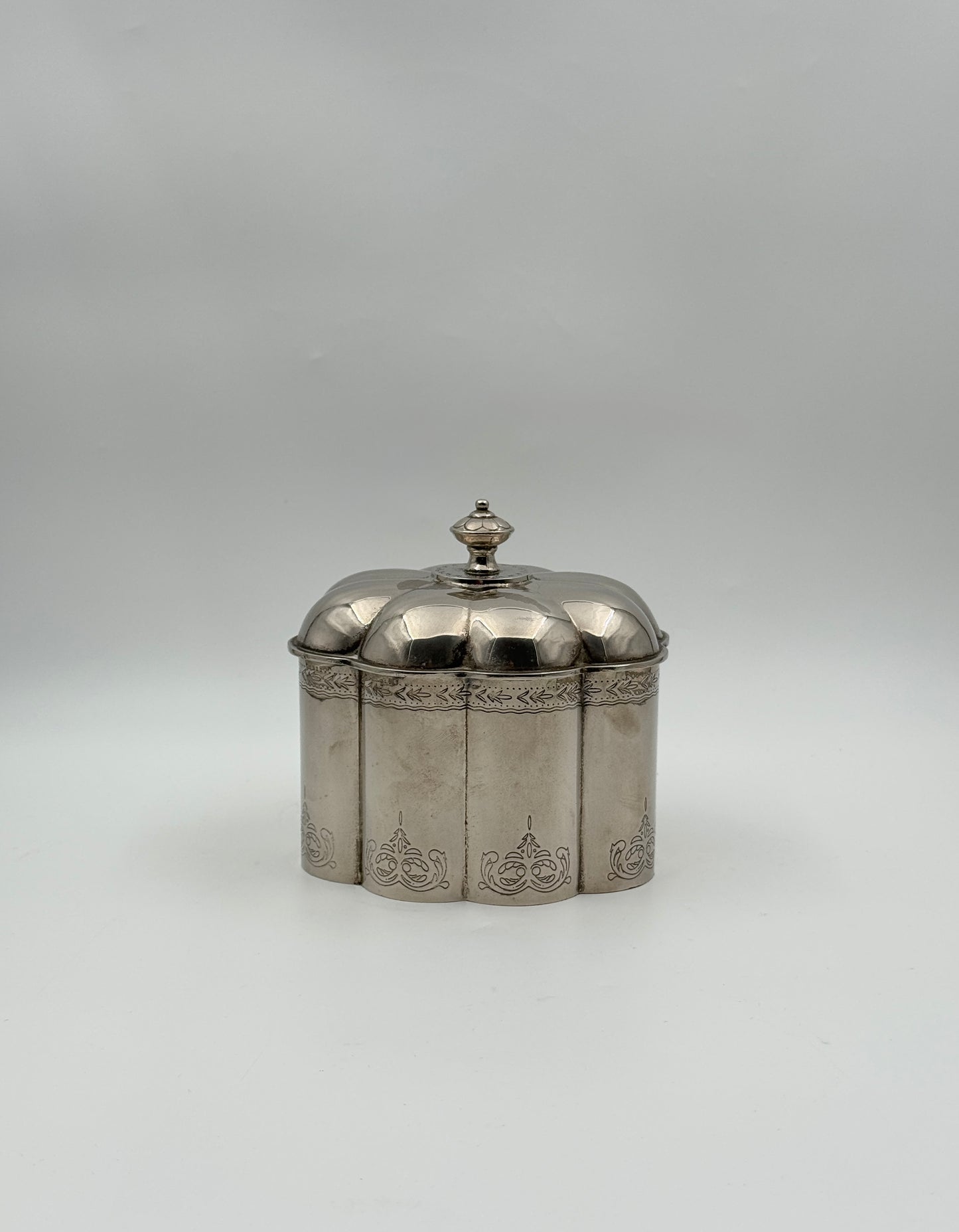 Godinger Silverplate Box with Lid & Red Velvet Interior