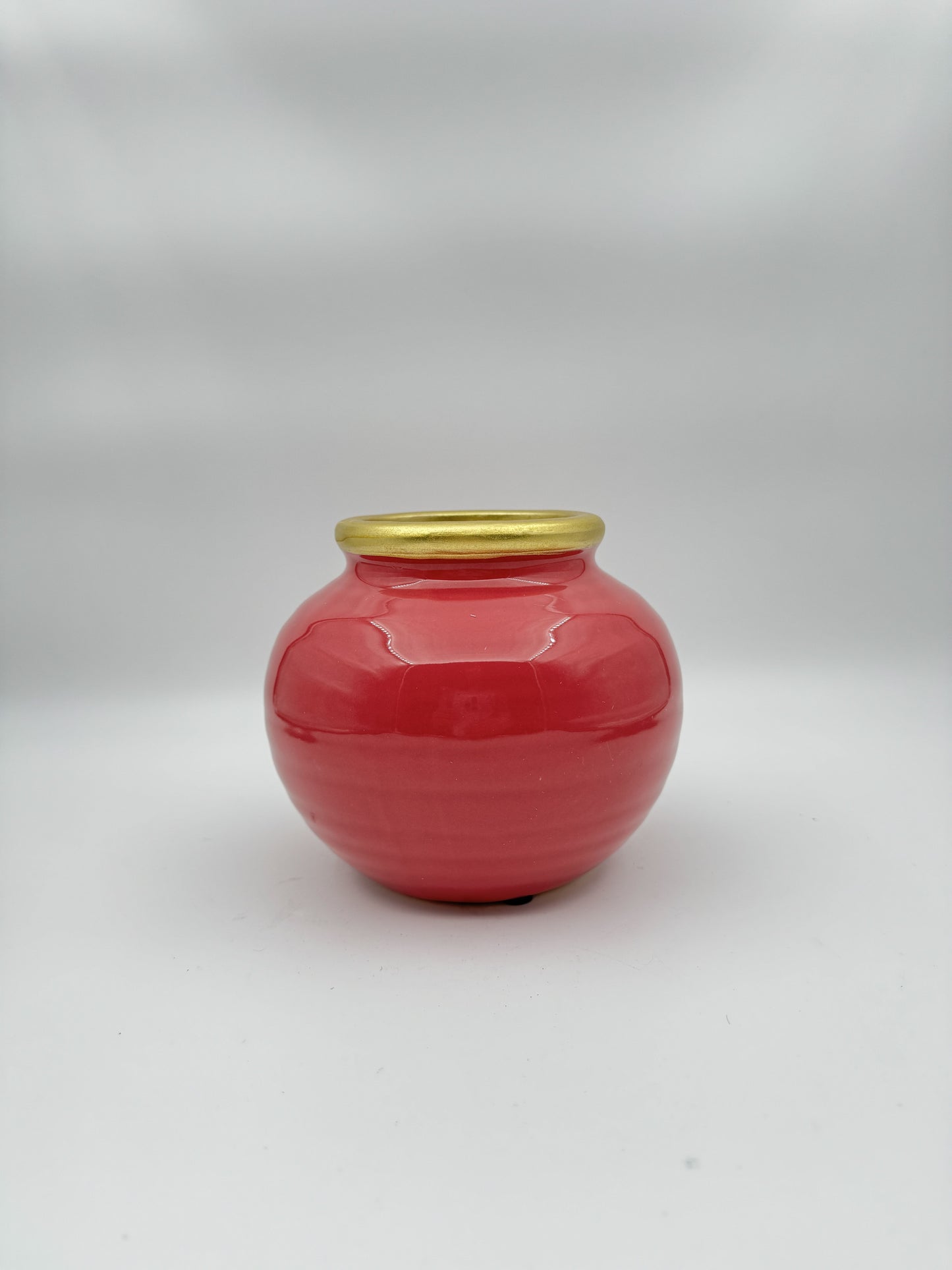 Dark Pink Ceramic Vase, Water-Sealed, Raz Imports