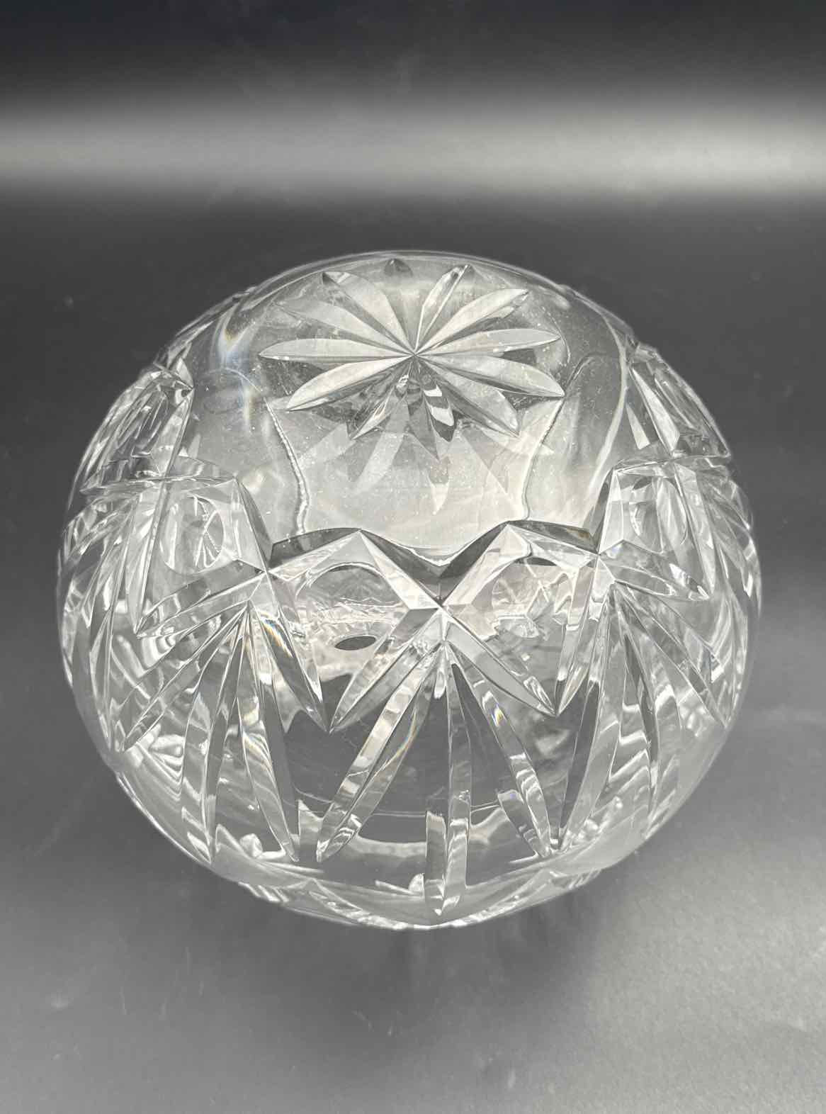 Waterford Crystal Rose Bowl Vase Ireland Cut Crystal Floral Decor Art