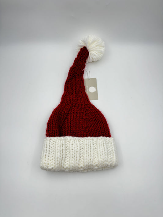 The Blueberry Hill Nicholas Santa Knit Hat – Red & White, Size 6–24 Months
