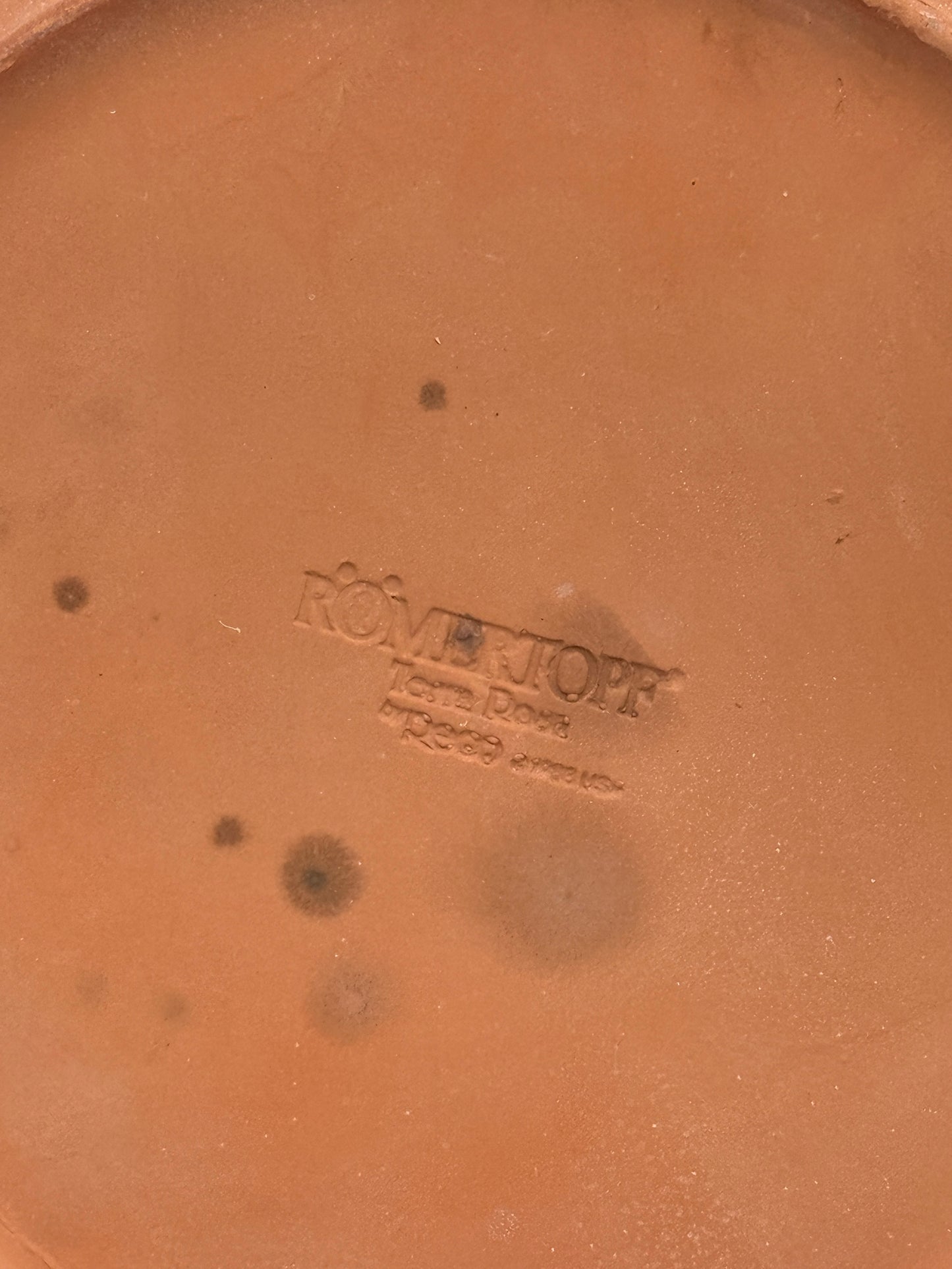 Romertopf White Glaze Platter