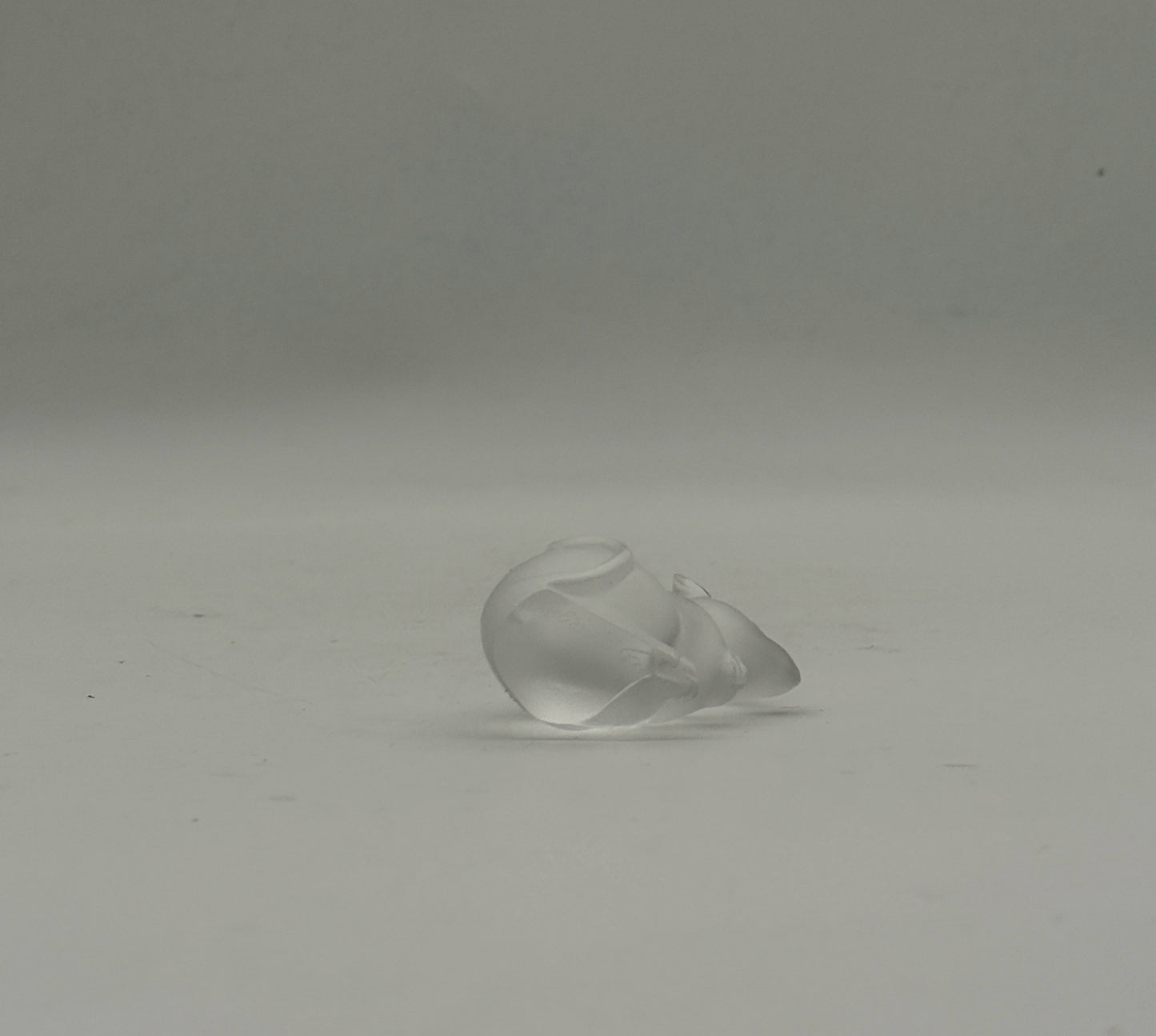 Lalique Crystal Mouse Figurine With Box