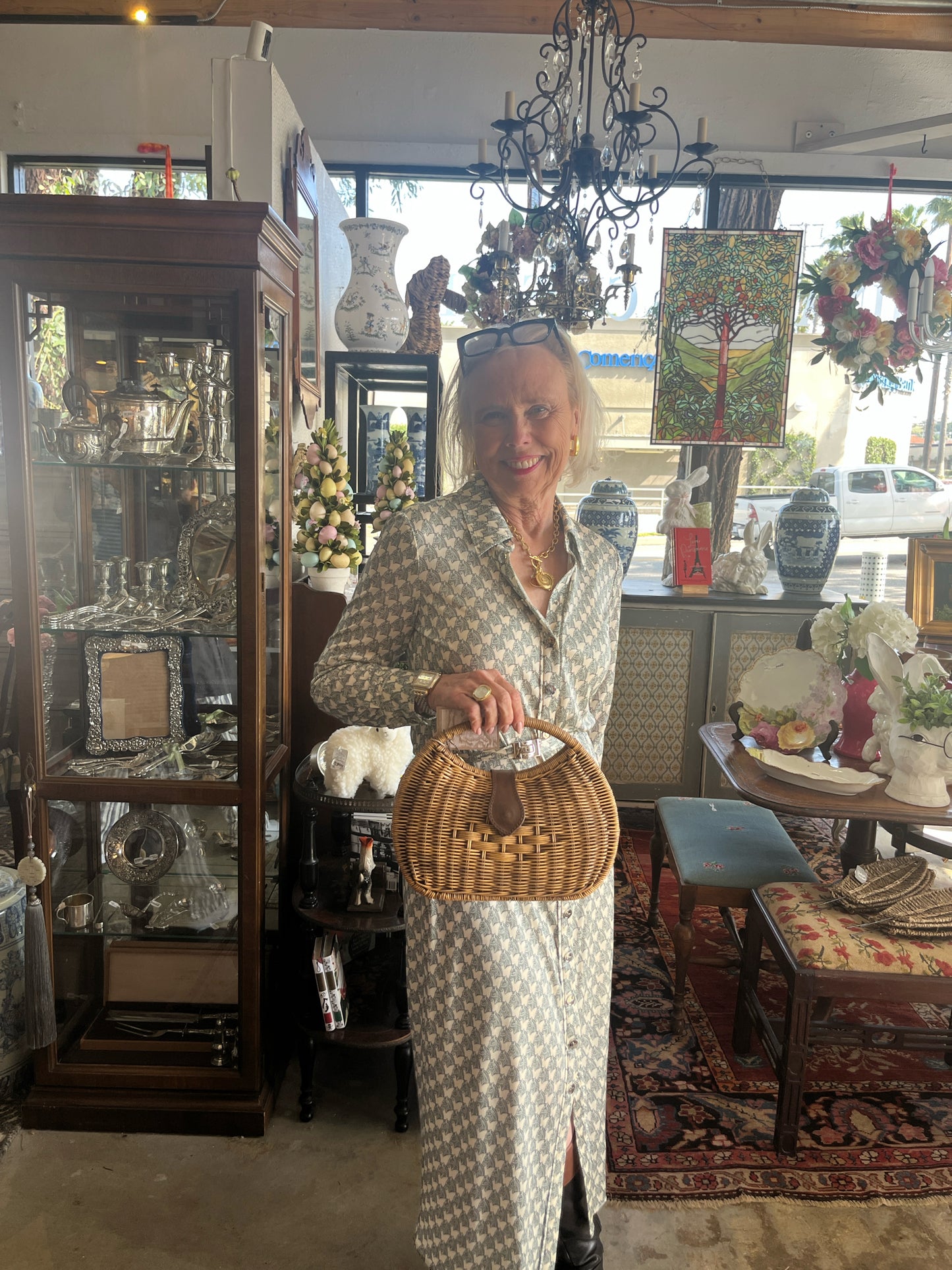 Rattan Eclipse Purse Handbag Leather Trim Woven Summer Style Bag