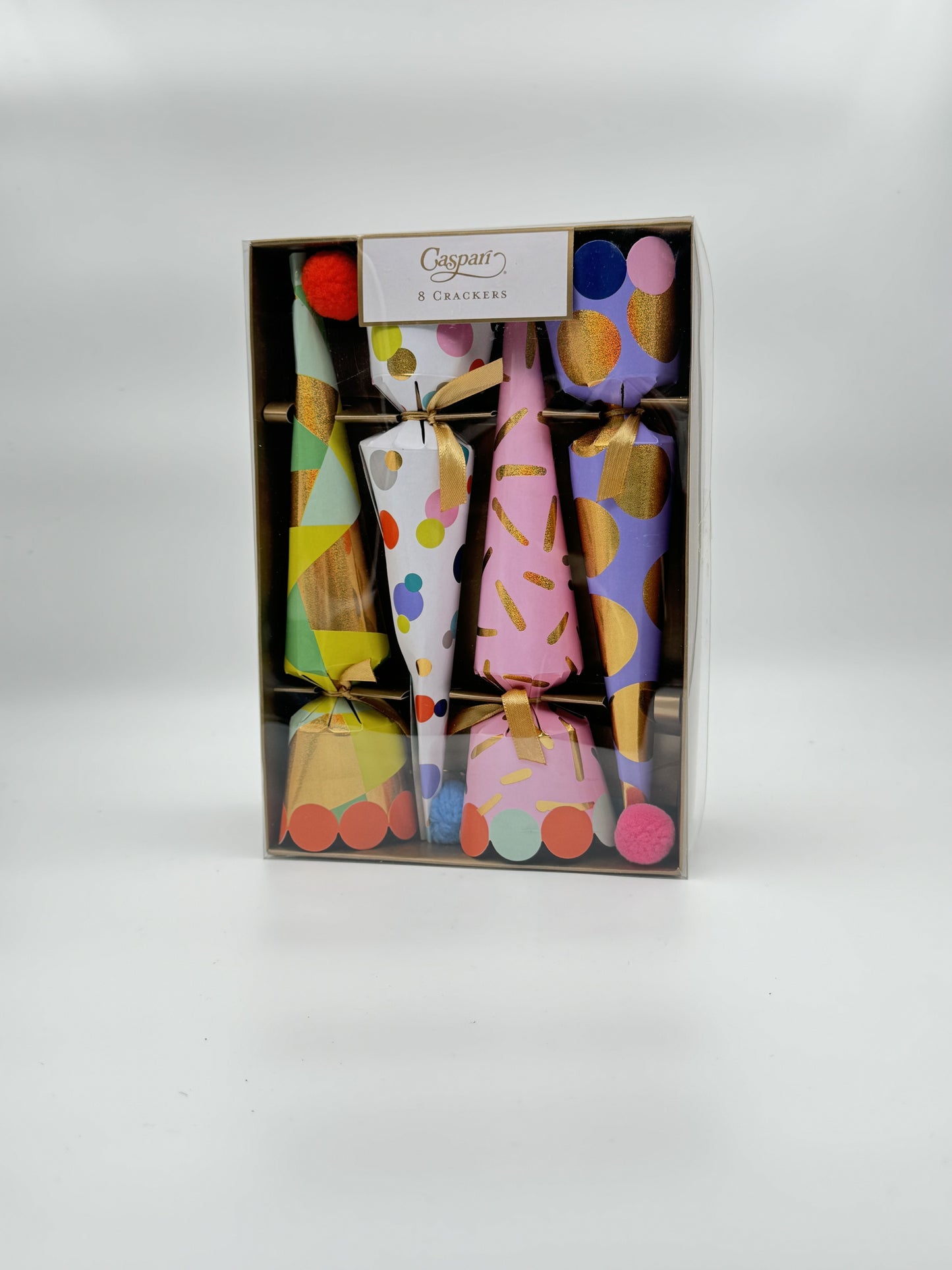 Caspari Party Hat Birthday Crackers – Set of 8