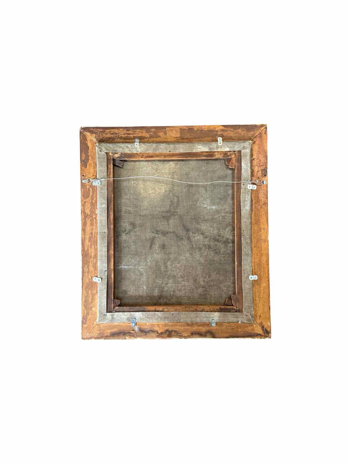 "Mother And Children" Seascape Framed Oil Painting