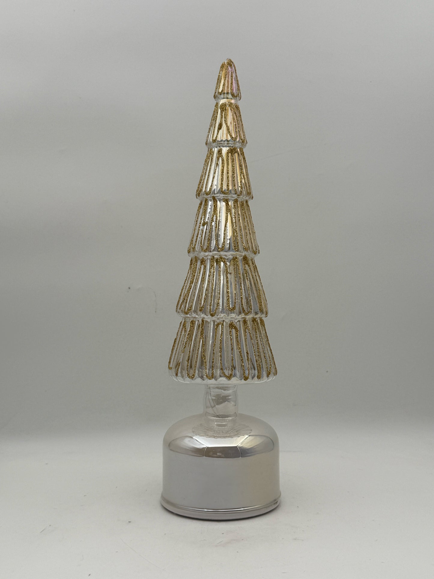 Gold Light Up Revolving Christmas Tree