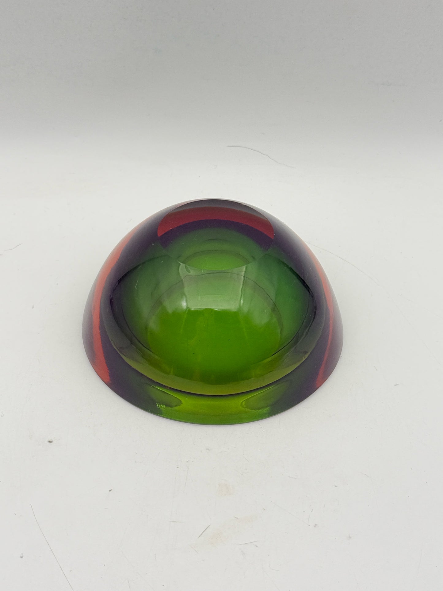 Murano Green And Orange Bowl