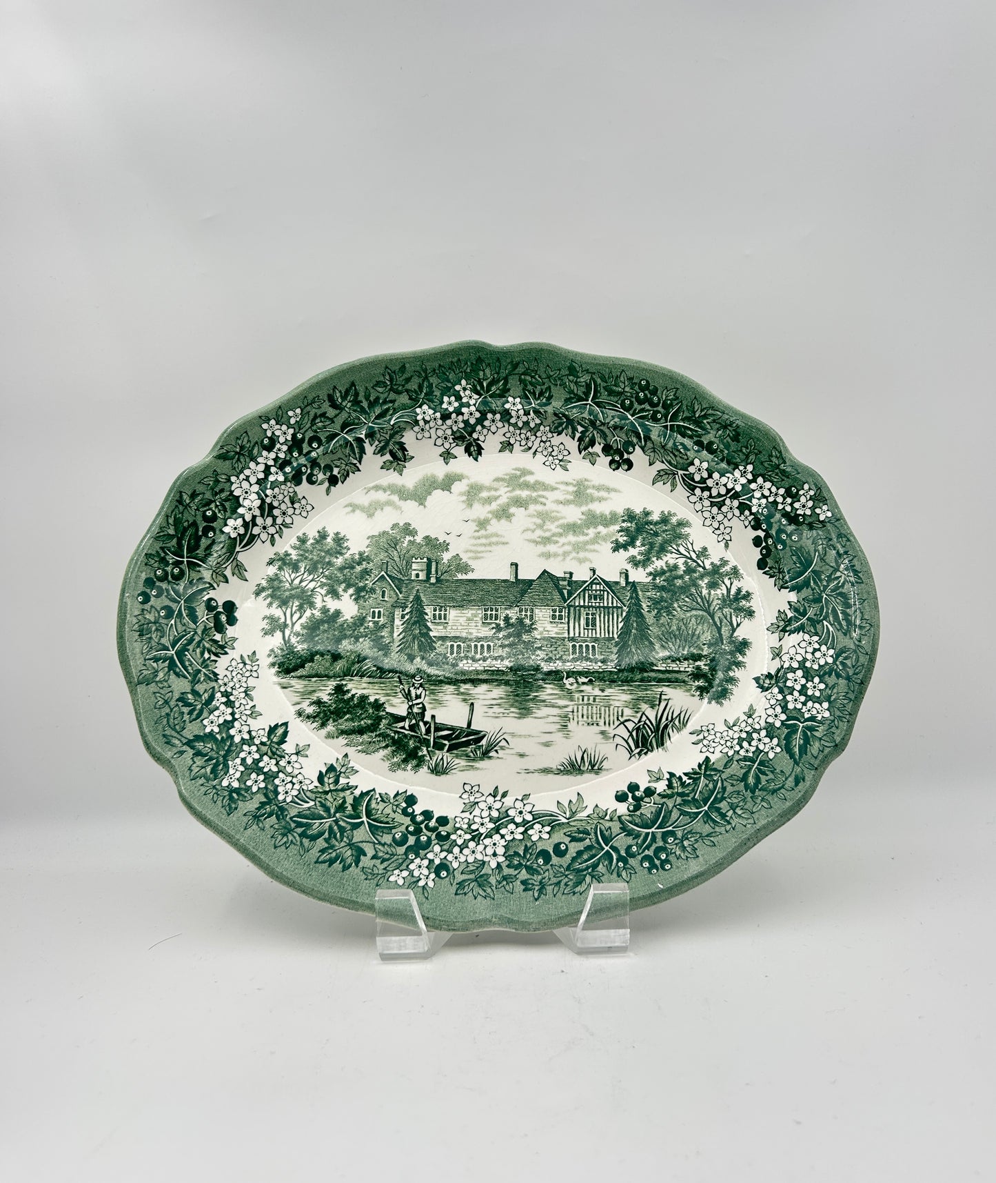 Merrie England Green Oval Platter – J&G Meakin – Staffordshire, England