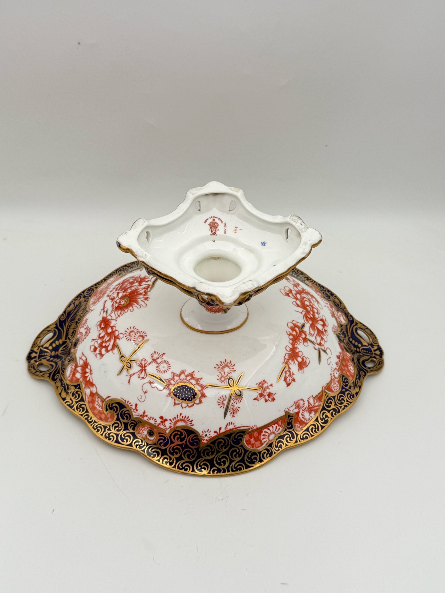 Royal Crown Derby Crysanthemum Tazza With Pierced Base
