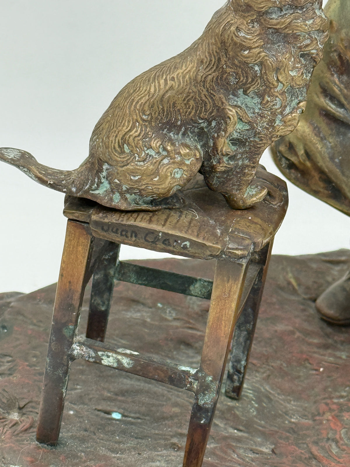 Juan Clara Girl With Dog Art Sculpture