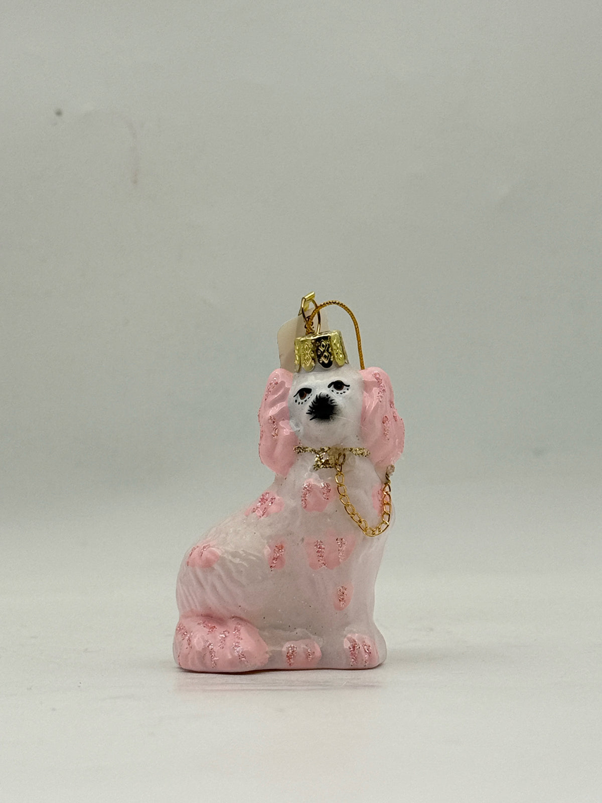 Pink Staffordshire Spaniel Dog Ornament