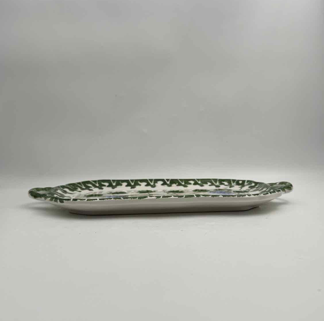 Zanolli Hand Painted Grape Vine Tray with Handles Italy