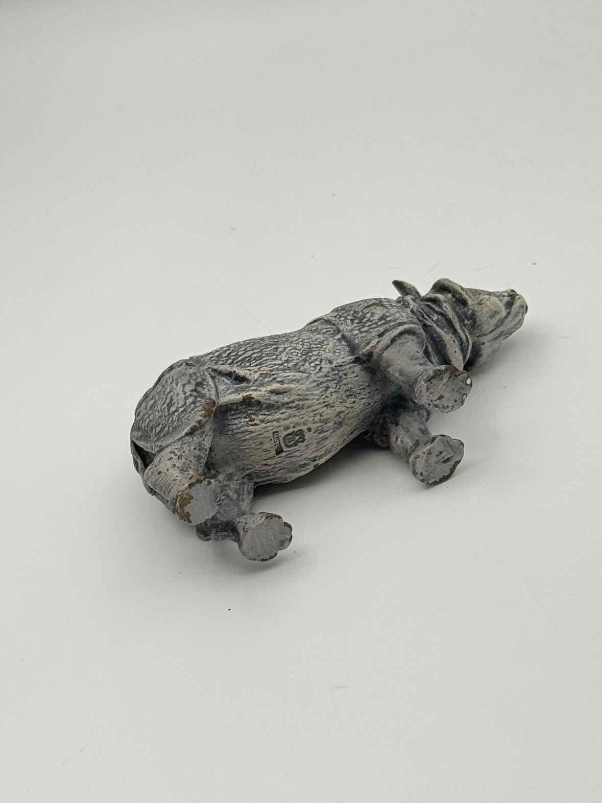 1900 Vienna Cold Painted Bronze Rhino Figurine