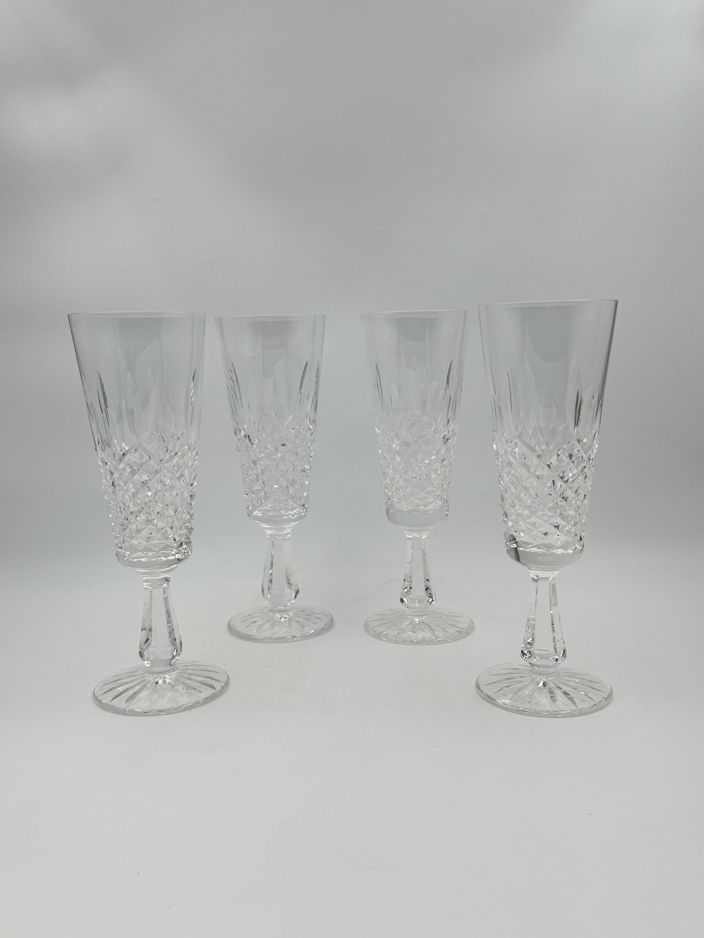 Waterford "Kenmare" Crystal Champagne Flutes – Set of 4